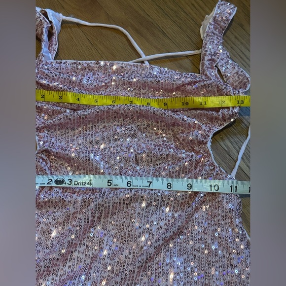 Hello Molly Strapless Pink Sequin Dress - Picture 9 of 10